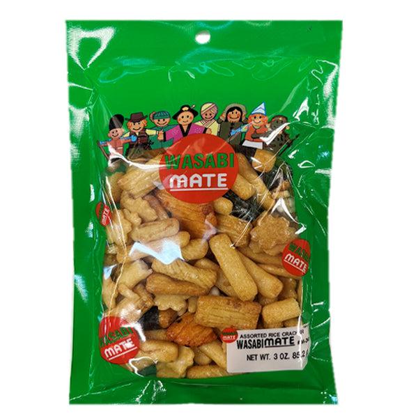 Shirakiku Rice cracker wasabi mate Arare 85g