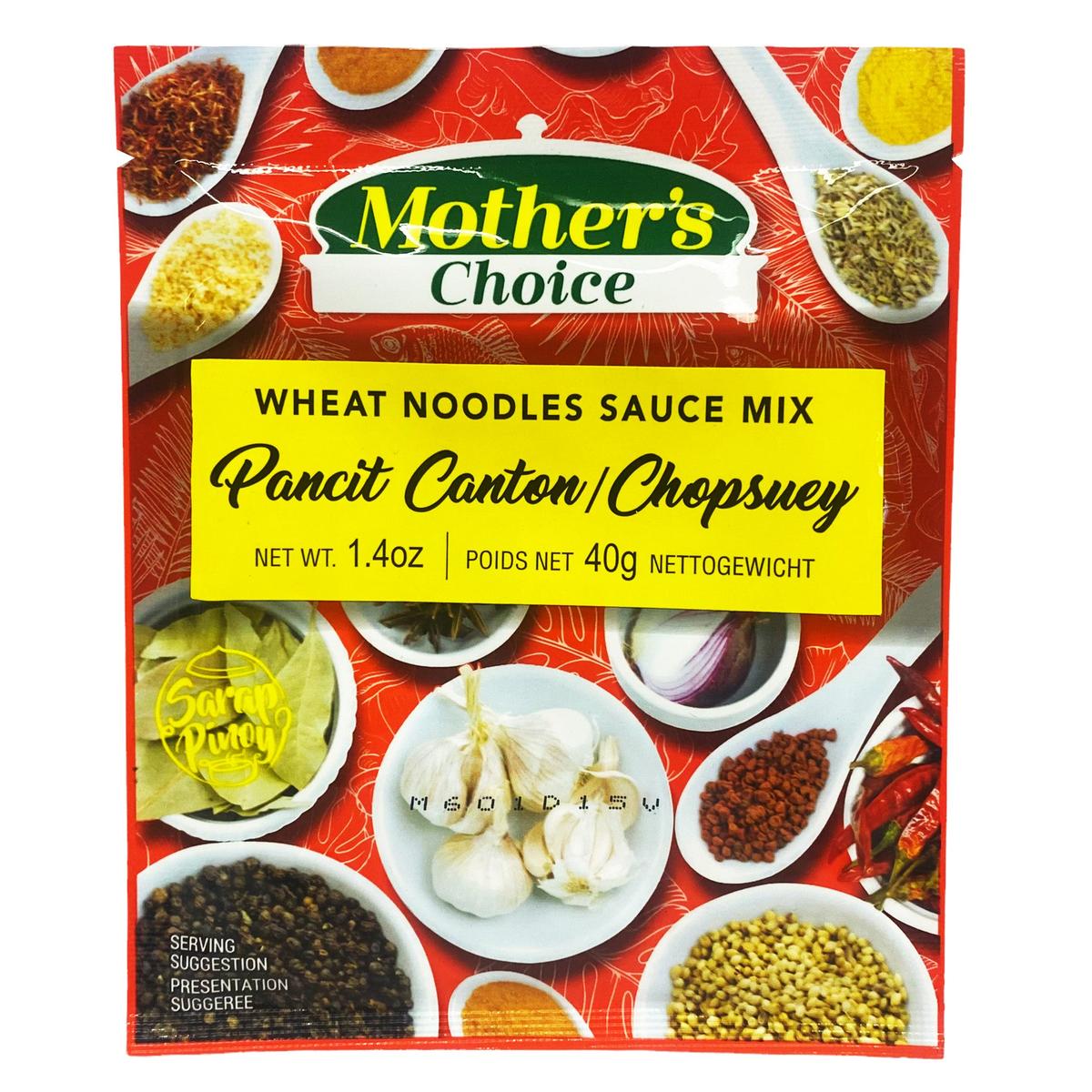 Mothers Choice wheat noodles sauce mix pancit canton 40g