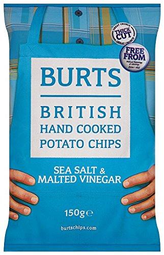 Burt's Sea Salt & Malt Vinegar Crisps 150g