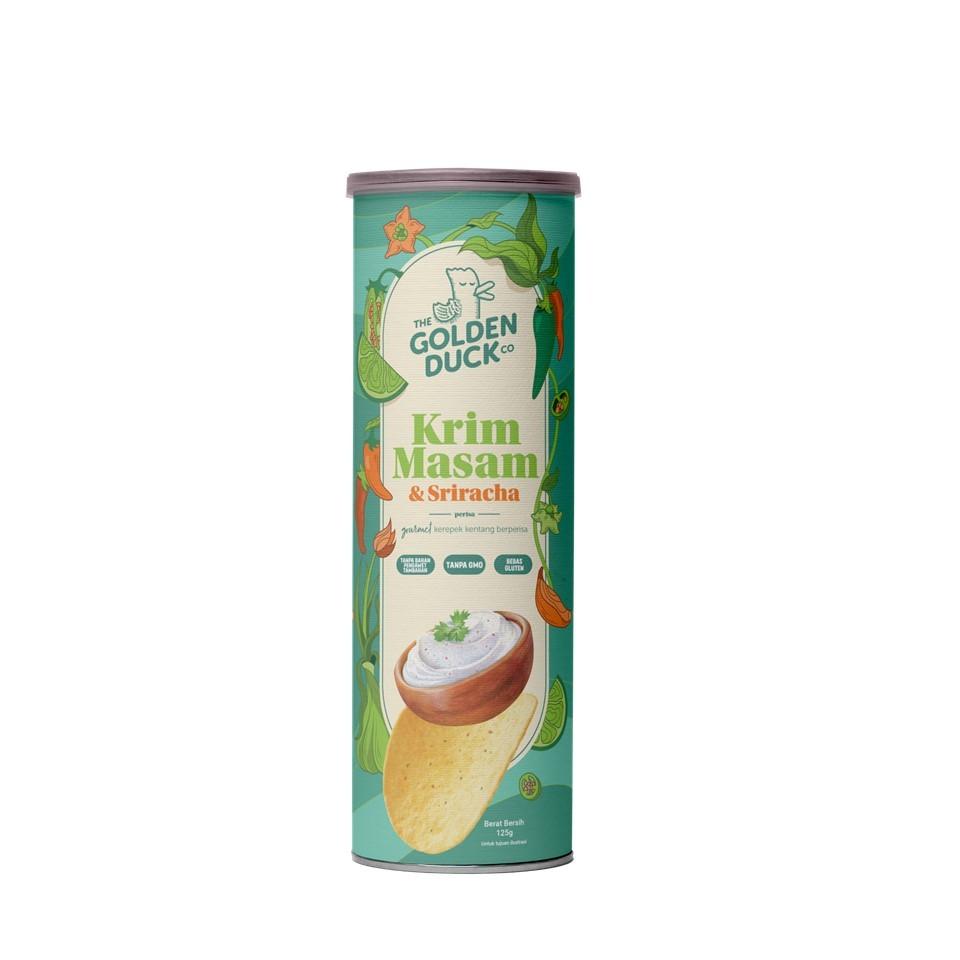 GOLDEN DUCK POTATO CRISPS SRIRACHA & SOUR CREAM 125g