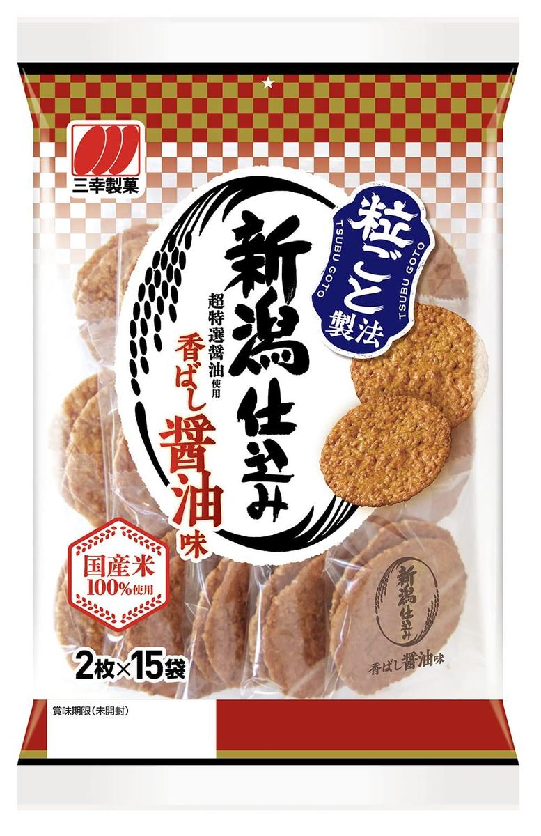 Sanko Rice Cracker Niigatajikomi Soy Sauce 126g