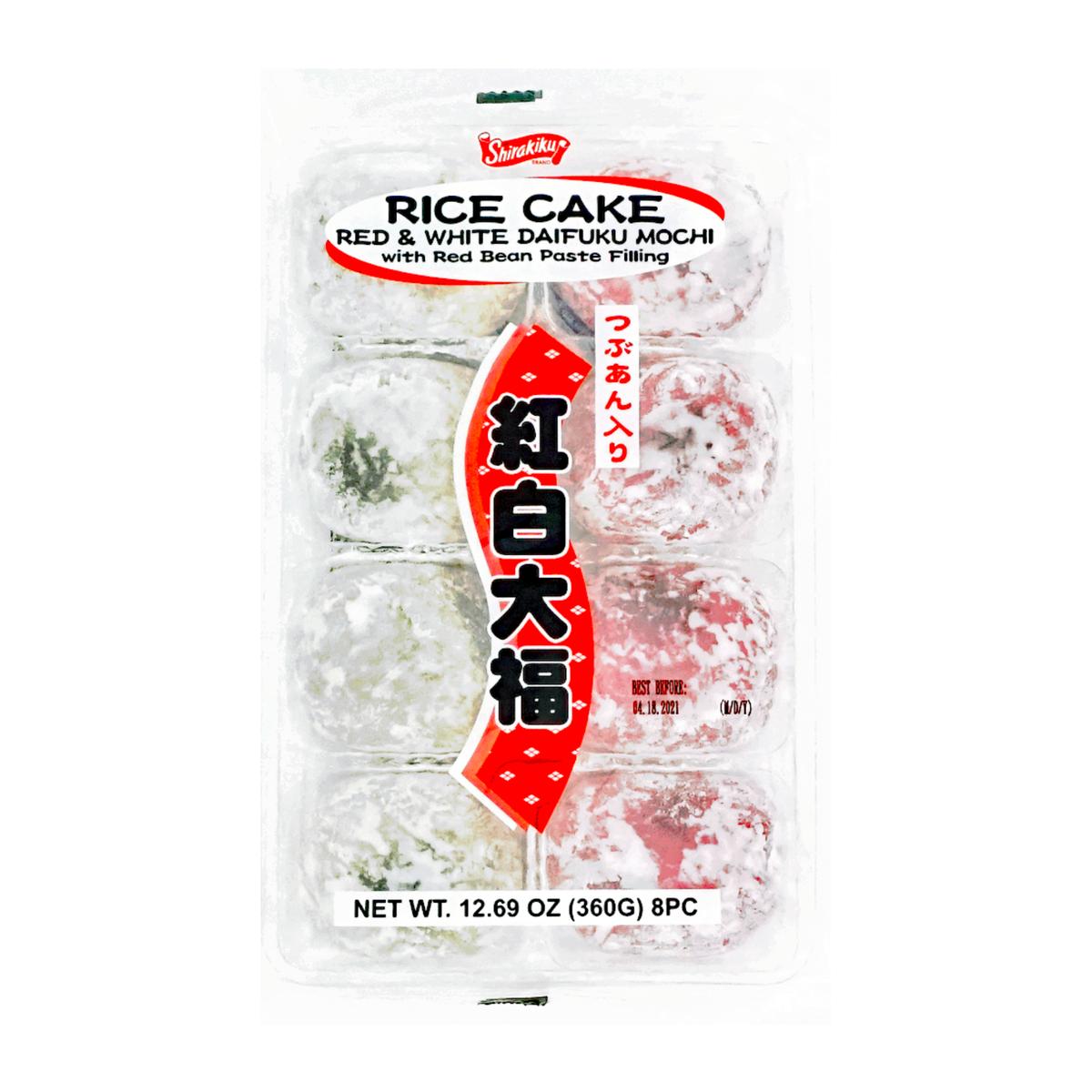 Shirakiku Red & White Bean Daifuku Mochi 360g