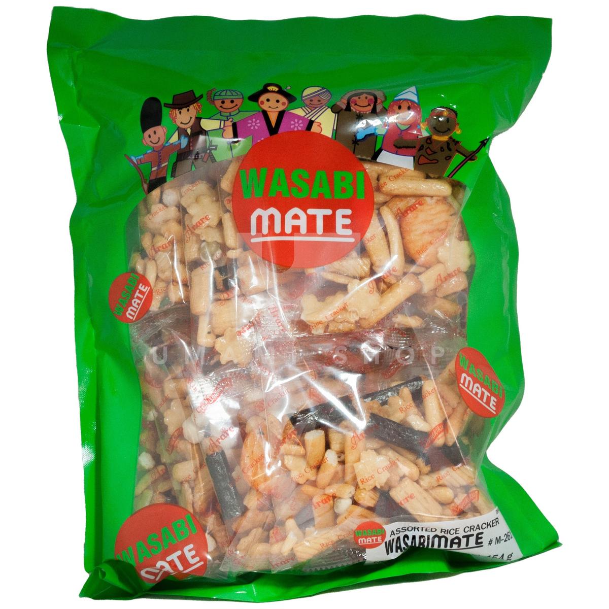 Shirakiku Rice Cracker Wasabi Mate 453.6g