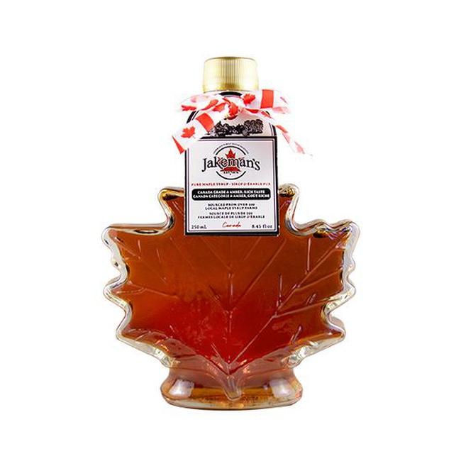 Jakeman's Pure Maple Syrup Autumn Leaf Glass 250ml