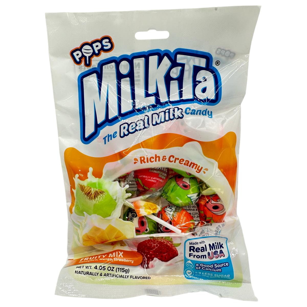 Milkita Candy Bag  Lollipop Fruity Mix 115g