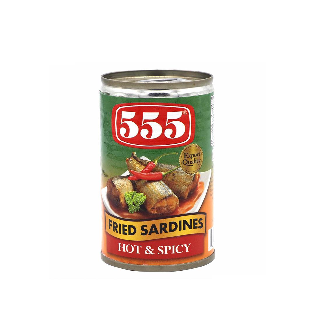 555 Fried Sardines Hot & Spicy 155g
