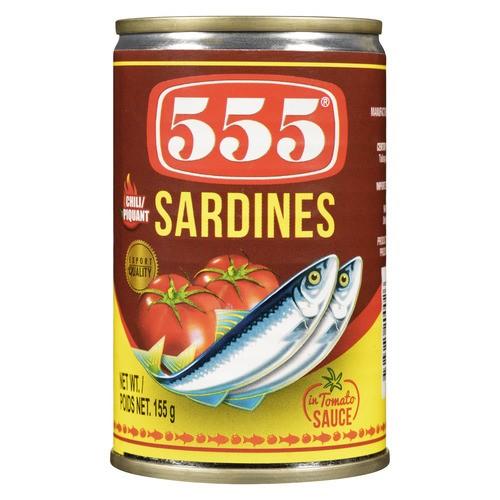 555 Sardines in Tomato Sauce w/ Chili